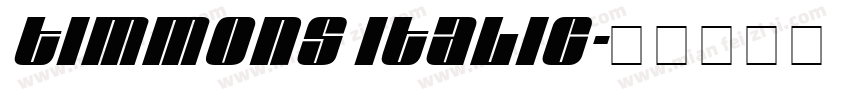 Timmons Italic字体转换